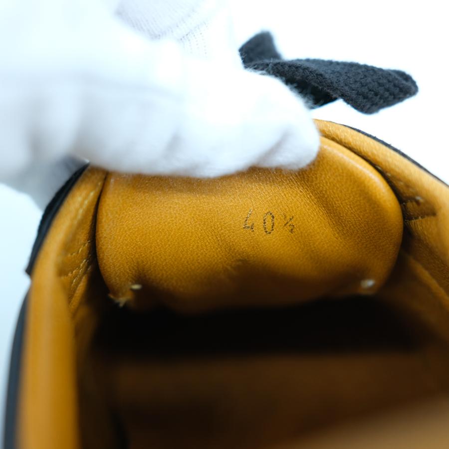 HERMES エルメス シューズ 靴 スニーカー レザー ブラック オレンジ #40 1/2 約25.5cm |  | 09