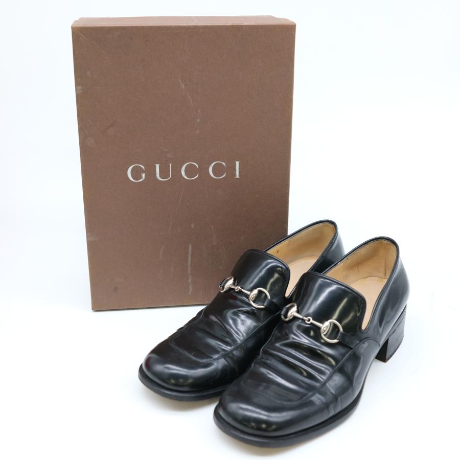 GUCCI グッチ ローファー 靴 ホースビット ブラック 黒 #38 約24cm | 