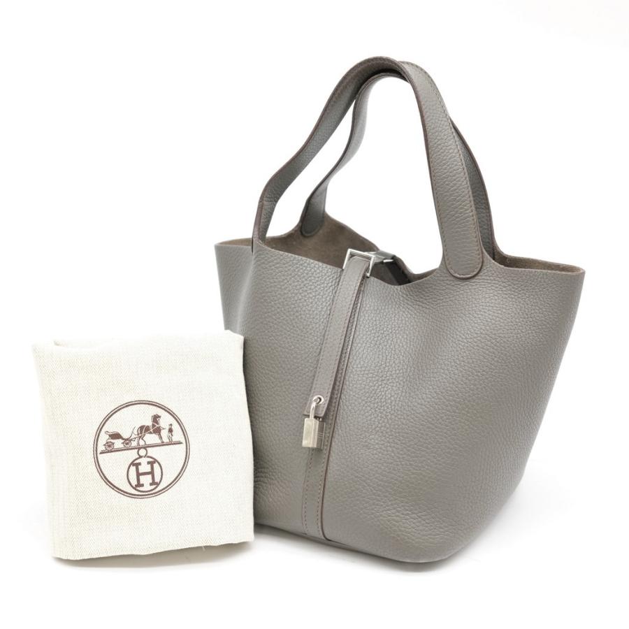 HERMES エルメス ピコタンロック MM ハンドバッグ エタン グレー HERMES エルメス ピコタンロック MM ハンドバッグ エタン グレー