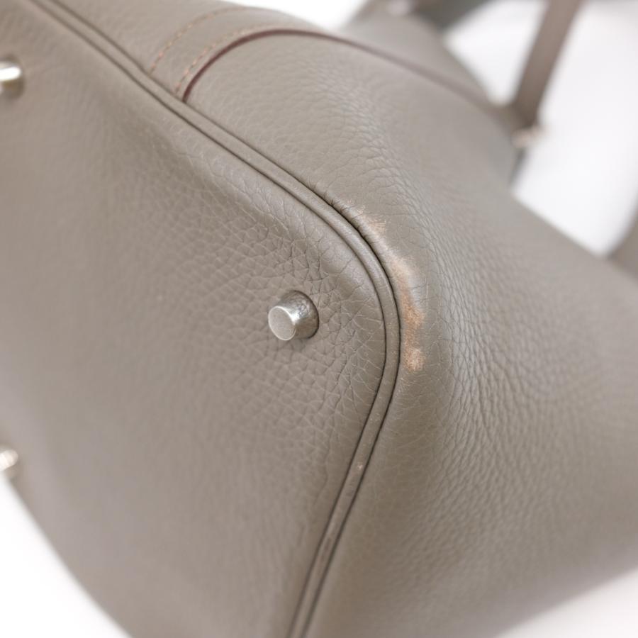 HERMES エルメス ピコタンロック MM ハンドバッグ エタン グレー HERMES エルメス ピコタンロック MM ハンドバッグ エタン グレー