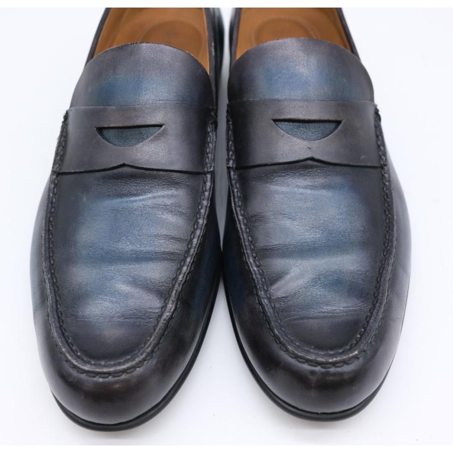Berluti ベルルッティ ローファー スリッポン レザー ブラック 黒 ブルー 青 #8.5 約26.5ｃｍ |  | 01