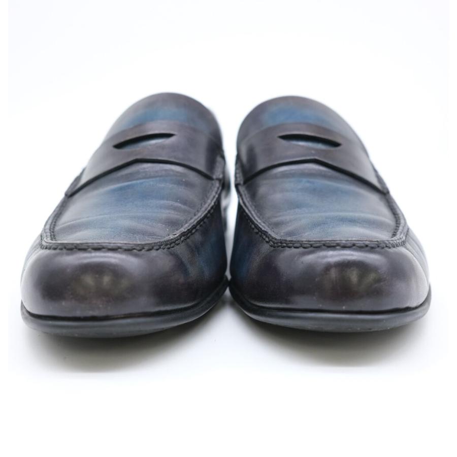 Berluti ベルルッティ ローファー スリッポン レザー ブラック 黒 ブルー 青 #8.5 約26.5ｃｍ |  | 02