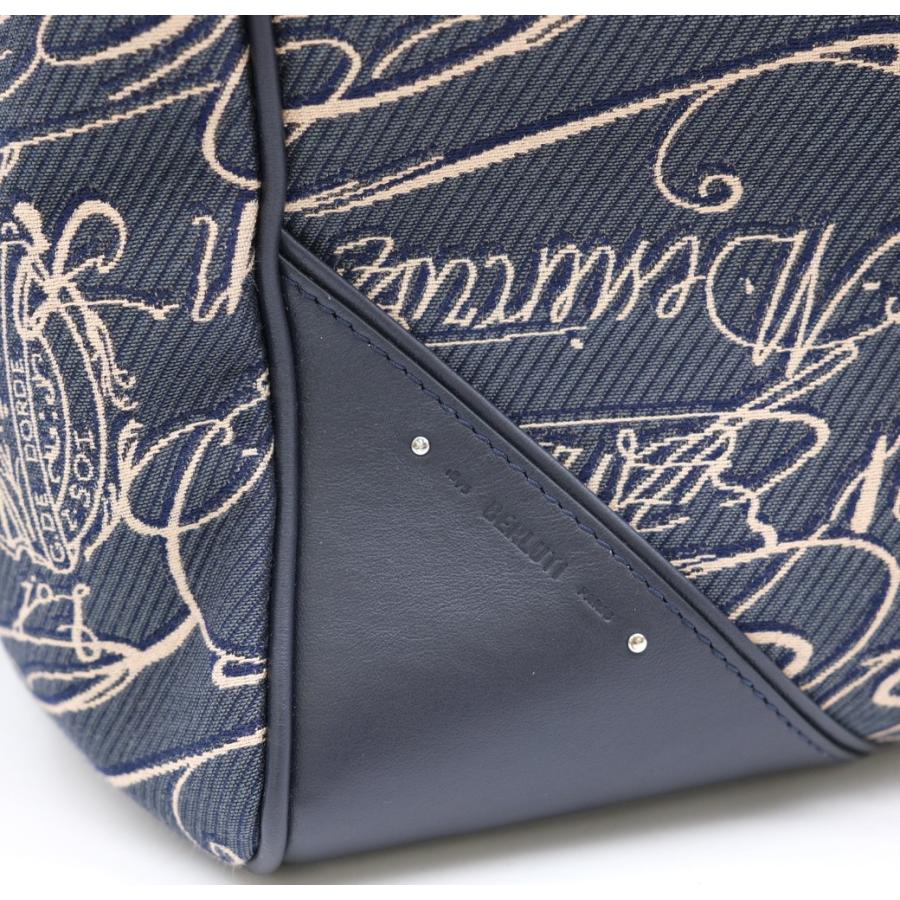 M5244 ベルルッティ ノマド キャンバス×レザー リュック ネイビー M5244 ベルルッティ ノマド キャンバス×レザー リュック ネイビー 2025