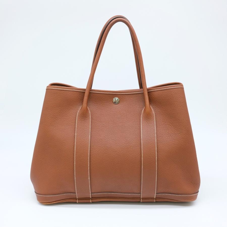 エルメス HERMES トートバッグ ガーデンパーティMM ブラウン