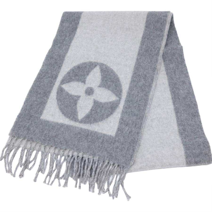 Louis Vuitton ルイヴィトン　マフラー クリーニング済❗️グレー LOUIS VUITTON グレー マフラークリーニング済み 【公式通販】