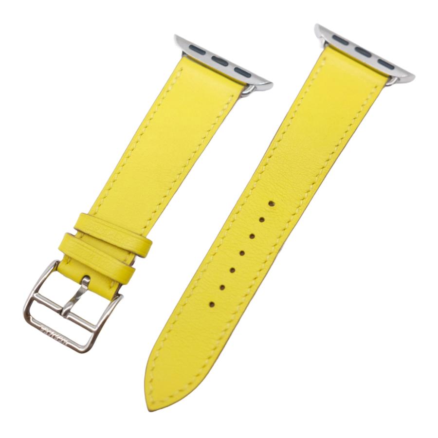 【お値引き】【美品】HERMES エルメス applewatch アップルウォッチ用ベルト 40mm 41ｍｍ ヴォースイフト レザー シンプルトゥール イエロー #Z |  | 01