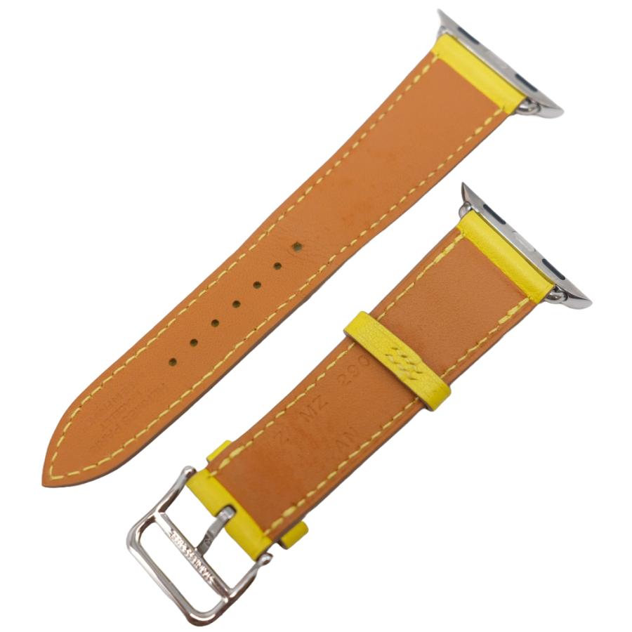 【お値引き】【美品】HERMES エルメス applewatch アップルウォッチ用ベルト 40mm 41ｍｍ ヴォースイフト レザー シンプルトゥール イエロー #Z |  | 03