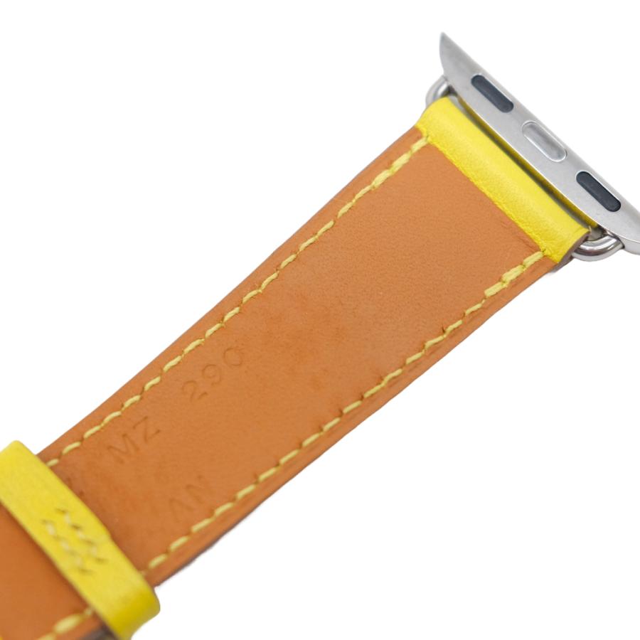 【お値引き】【美品】HERMES エルメス applewatch アップルウォッチ用ベルト 40mm 41ｍｍ ヴォースイフト レザー シンプルトゥール イエロー #Z |  | 07