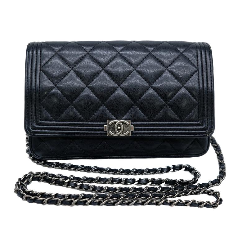 【お値引き】 CHANEL シャネル マトラッセ チェーン ショルダー ボーイシャネル チェーンウォレット ブラック 黒 22855969 | 