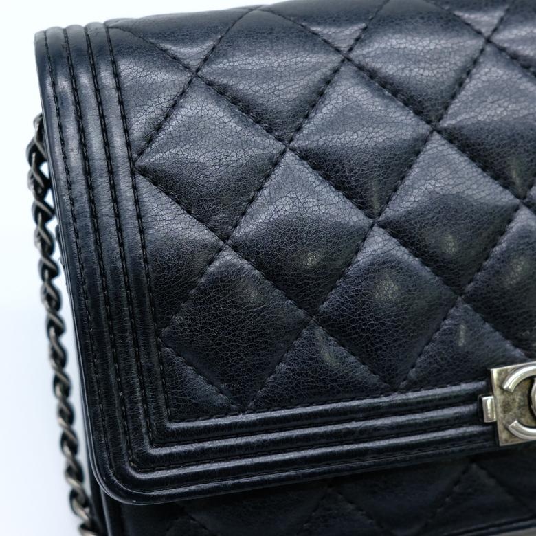 【お値引き】 CHANEL シャネル マトラッセ チェーン ショルダー ボーイシャネル チェーンウォレット ブラック 黒 22855969 |  | 02