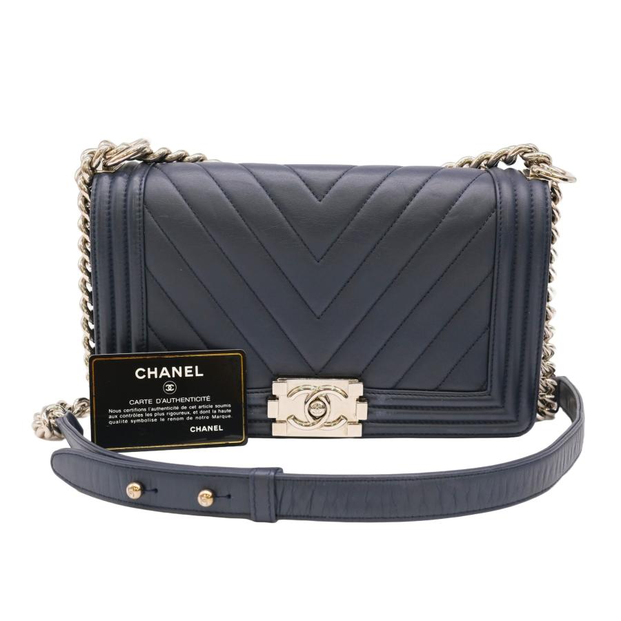 お値引き】CHANEL シャネル ボーイシャネル Vステッチ チェーン