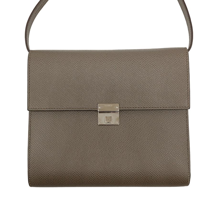 【お値引き】【美品】HERMES エルメス クリック 16 ミニ ショルダーバッグ ポーチウォレット ヴォーエプソン レザー エトゥープ グレージュ #A |  | 01