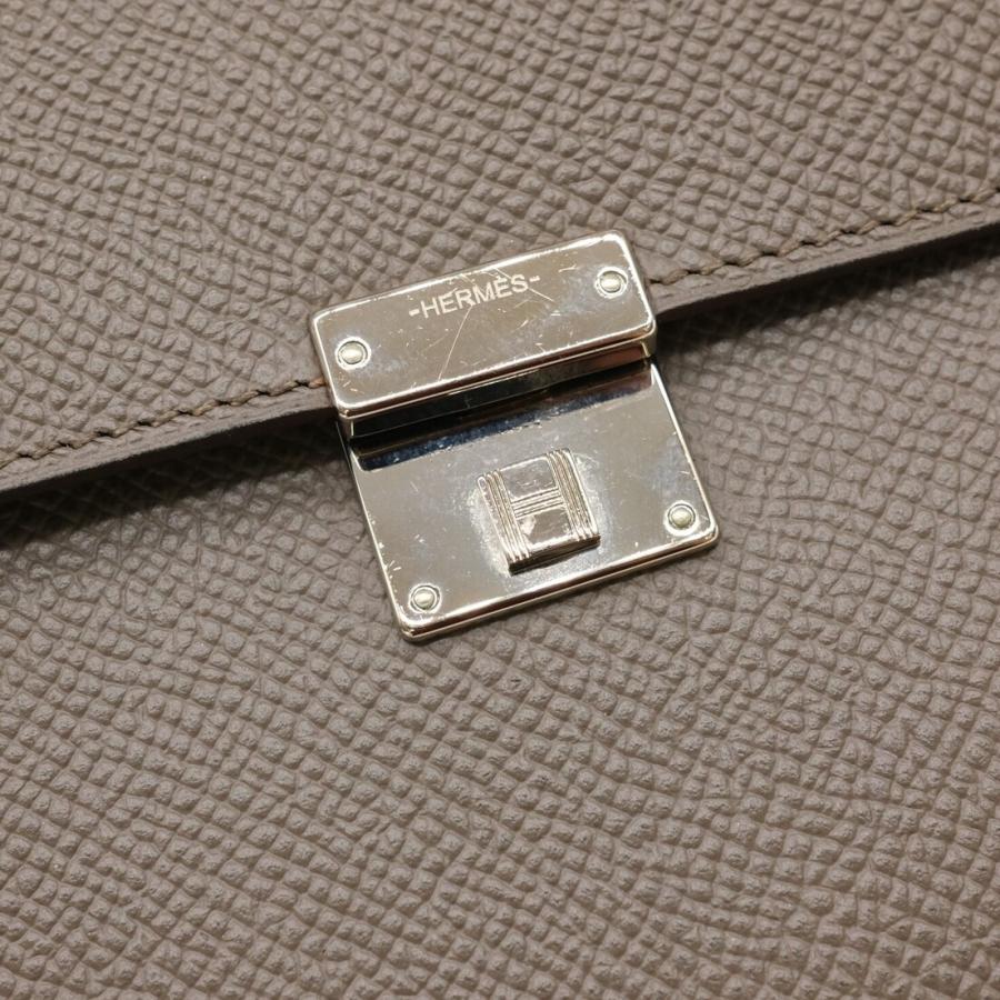 【お値引き】【美品】HERMES エルメス クリック 16 ミニ ショルダーバッグ ポーチウォレット ヴォーエプソン レザー エトゥープ グレージュ #A |  | 02