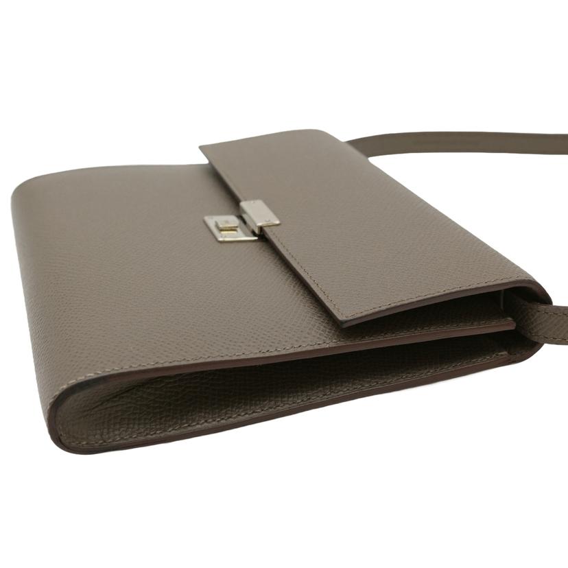 【お値引き】【美品】HERMES エルメス クリック 16 ミニ ショルダーバッグ ポーチウォレット ヴォーエプソン レザー エトゥープ グレージュ #A |  | 06
