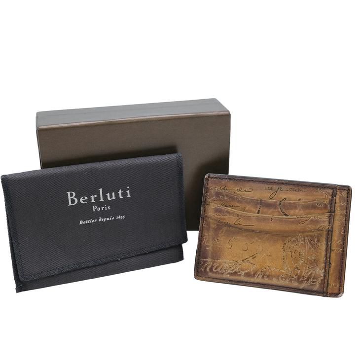 Berluti ベルルッティ スクリット カリグラフィ レザー カードホルダー