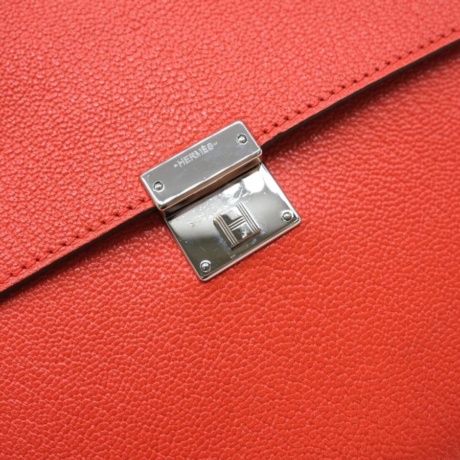 【お値引き】【美品】HERMES エルメス クリック 16 ミニ ショルダーバッグ ポーチウォレット シェーブル レザー オレンジ #Z |  | 02