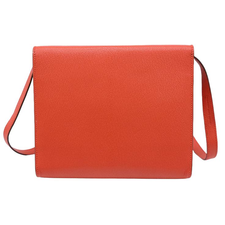 【お値引き】【美品】HERMES エルメス クリック 16 ミニ ショルダーバッグ ポーチウォレット シェーブル レザー オレンジ #Z |  | 03