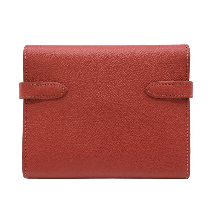 【未使用】エルメス ヴォーエプソン ケリーウォレット 二つ折り財布 エルメス ケリーポケットコンパクト ブラック/パラジウム金具 ヴォー