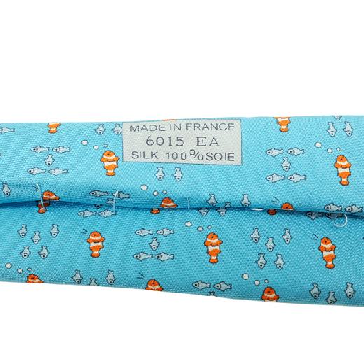 お値引き】【美品】HERMES エルメス ネクタイ フィッシュ 魚 シルク100