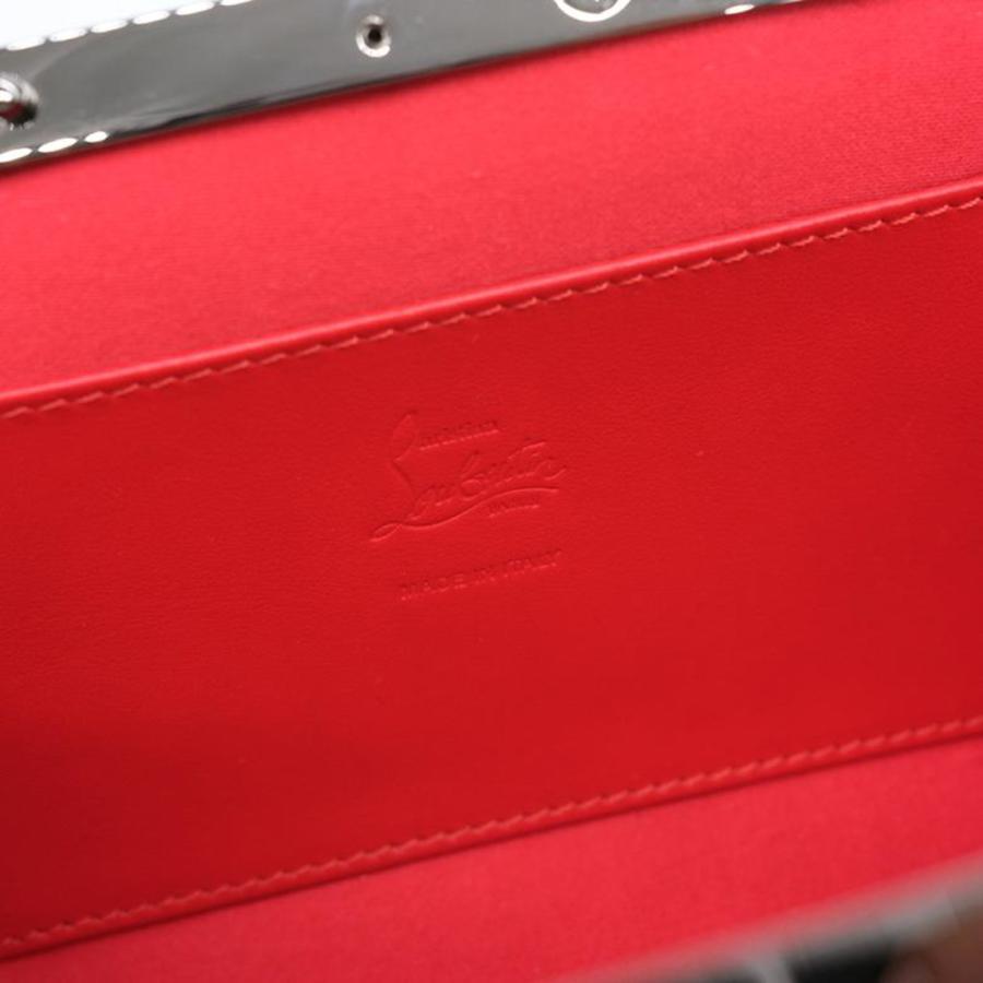 【お値引き】【未使用品】Christian Louboutin クリスチャンルブタン パーティバッグ チェーンショルダー 2WAY クラッチバック スエード ブラック 黒 |  | 09