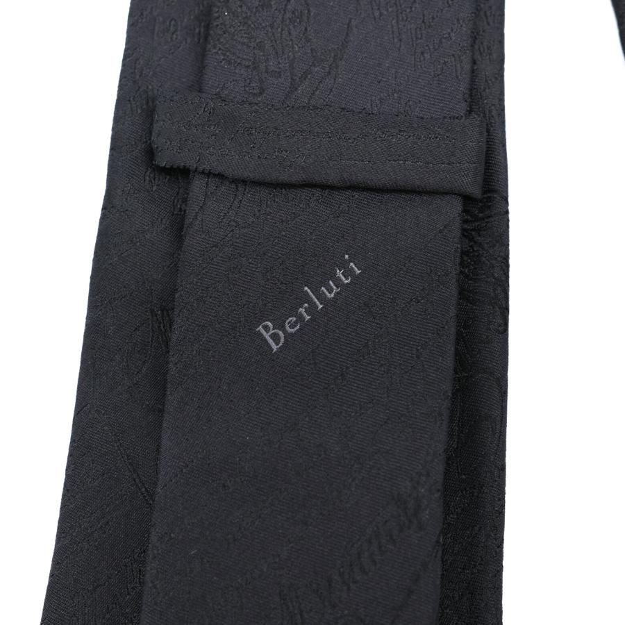 美品】Berluti ベルルッティ カリグラフィー ネクタイ シルク