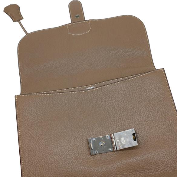【お値引き】HERMES エルメス サックアデペッシュ 27 ビジネスバッグ ブリーフケース トリヨンクレマンス エトゥープ グレージュ |  | 10