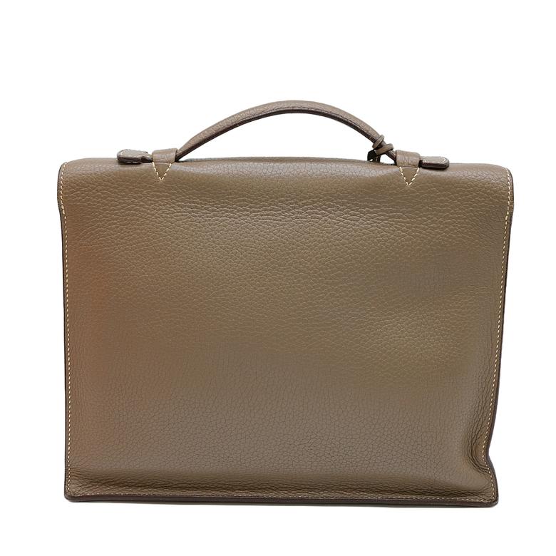 【お値引き】HERMES エルメス サックアデペッシュ 27 ビジネスバッグ ブリーフケース トリヨンクレマンス エトゥープ グレージュ |  | 03