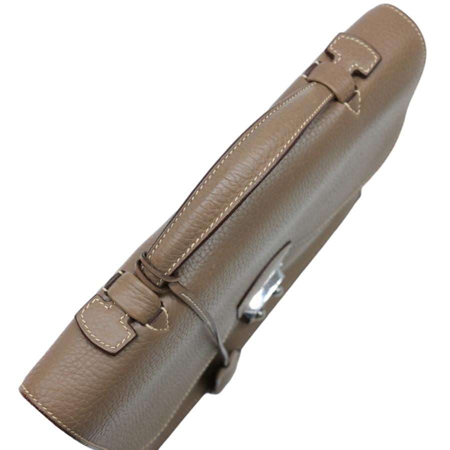 【お値引き】HERMES エルメス サックアデペッシュ 27 ビジネスバッグ ブリーフケース トリヨンクレマンス エトゥープ グレージュ |  | 08