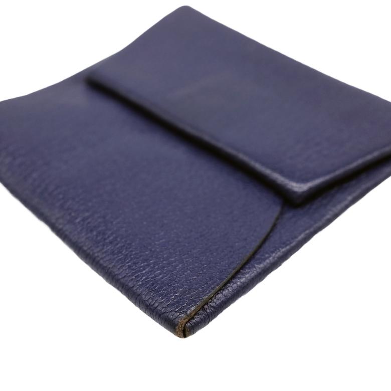 【お値引き】HERMES エルメス バスティア コインケース 財布 ヴォースイフト レザー パープル ネイビー 紺 #C |  | 04