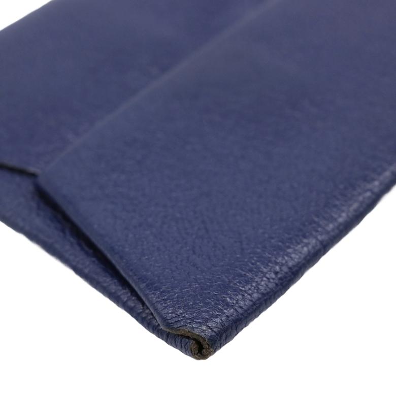 【お値引き】HERMES エルメス バスティア コインケース 財布 ヴォースイフト レザー パープル ネイビー 紺 #C |  | 05