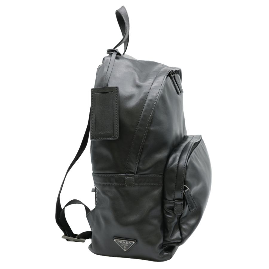 美品】PRADA プラダ バックパック リュック ブラック 黒 オールレザー 