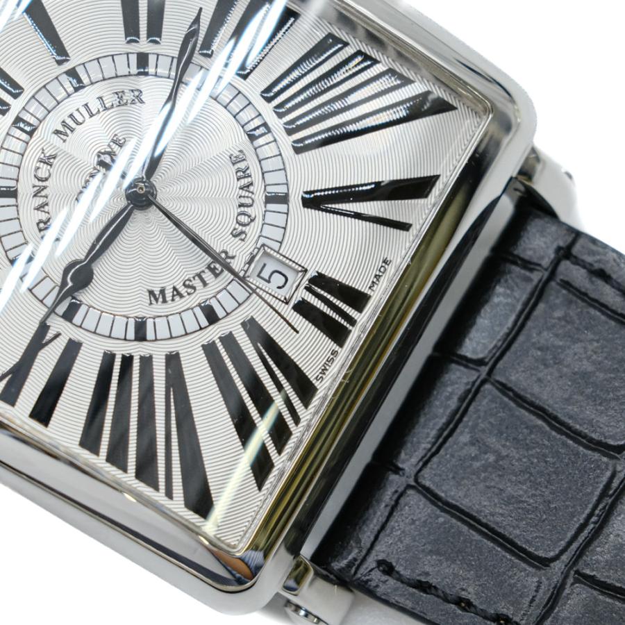 【新品仕上げ済】FRANCK MULLER フランクミュラー 時計 マスタースクエア 6000HSCDTR シルバー文字盤 SS/クロコダイルレザー 自動巻き メンズ |  | 03