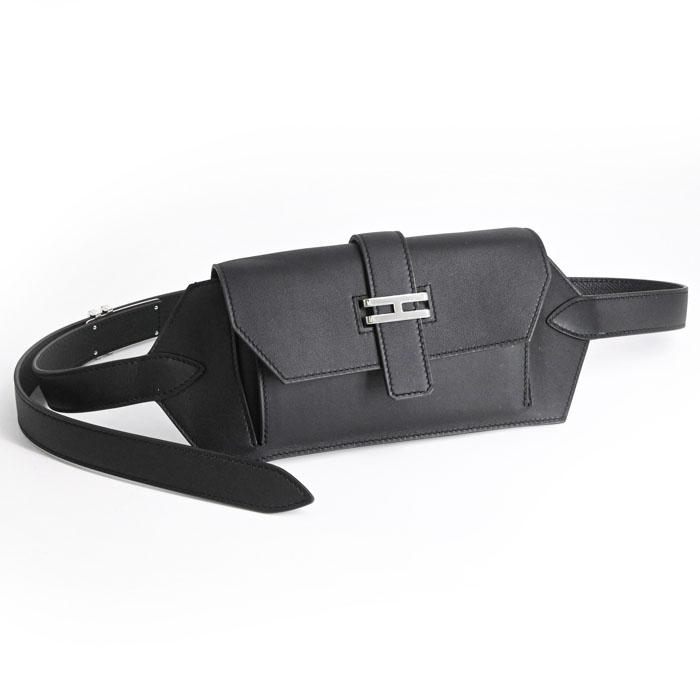 【お値引き】【未使用品】 HERMES エルメス エランポケット 24 ウエストバッグ ベルトバッグ ヴォースイフト ブラック 黒 ♯W | 