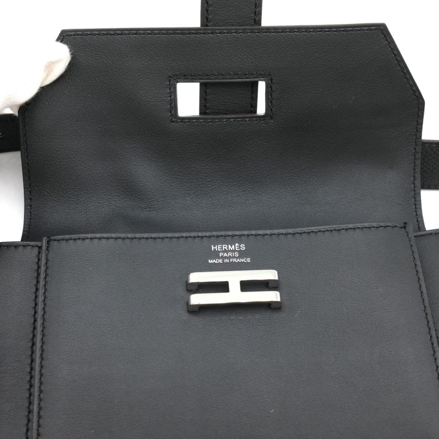 【お値引き】【未使用品】 HERMES エルメス エランポケット 24 ウエストバッグ ベルトバッグ ヴォースイフト ブラック 黒 ♯W |  | 05
