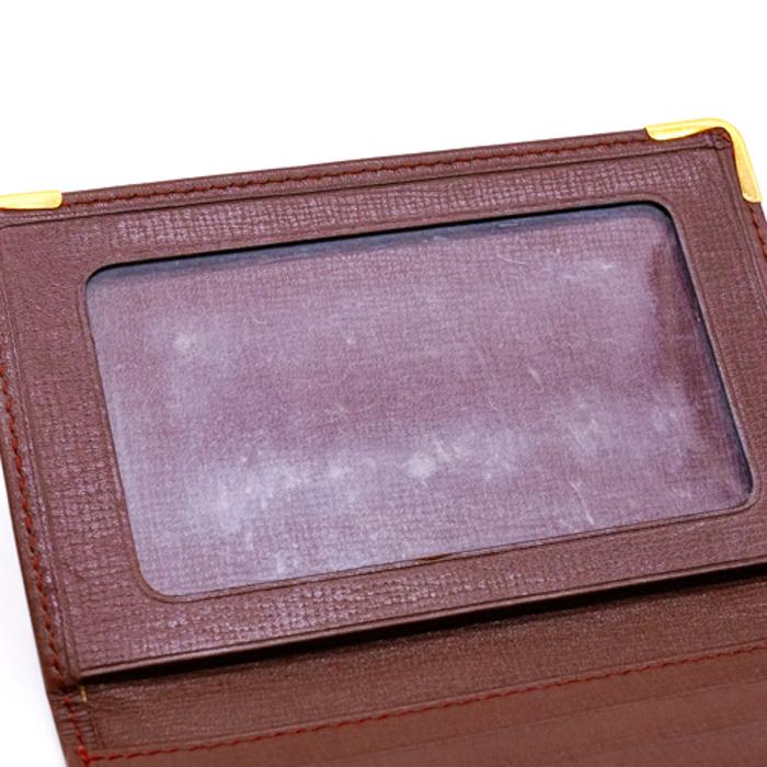 【お値引き】Cartier カルティエ マストライン カードケース パスケース 名刺入れ 二つ折り レザー ボルドー レッド 赤 |  | 04