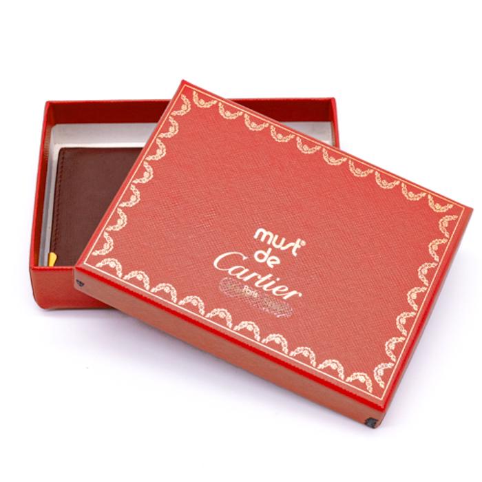 【お値引き】Cartier カルティエ マストライン カードケース パスケース 名刺入れ 二つ折り レザー ボルドー レッド 赤 |  | 08