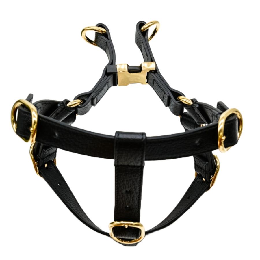 【お値引き】【未使用品】 GUCCI グッチ インターロッキングG ドッグ ハーネス 愛犬 ＃S レザー ブラック 黒 692963 箱付 |  | 02