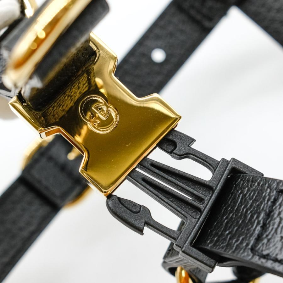 【お値引き】【未使用品】 GUCCI グッチ インターロッキングG ドッグ ハーネス 愛犬 ＃S レザー ブラック 黒 692963 箱付 |  | 06