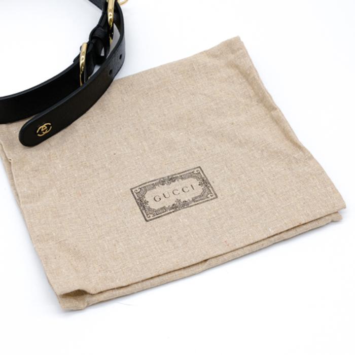 【お値引き】【未使用品】 GUCCI グッチ インターロッキングG ラージ ペット 愛犬 首輪 ＃L レザー ブラック 黒 695256 箱付 |  | 11
