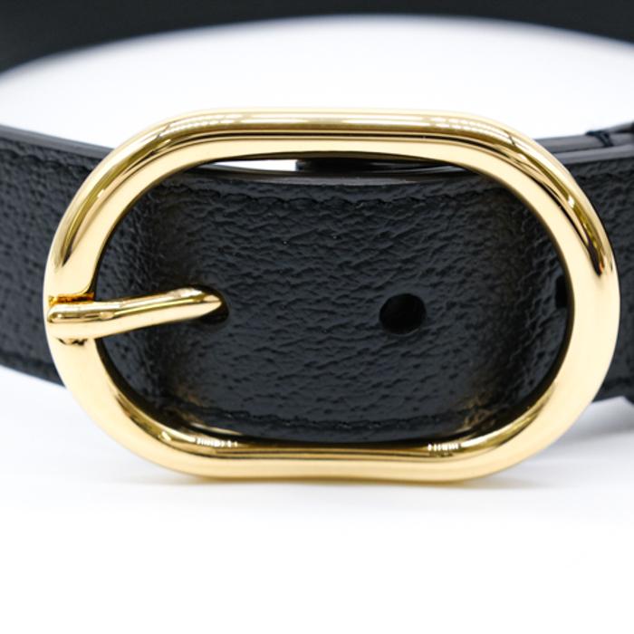 【お値引き】【未使用品】 GUCCI グッチ インターロッキングG ラージ ペット 愛犬 首輪 ＃L レザー ブラック 黒 695256 箱付 |  | 02