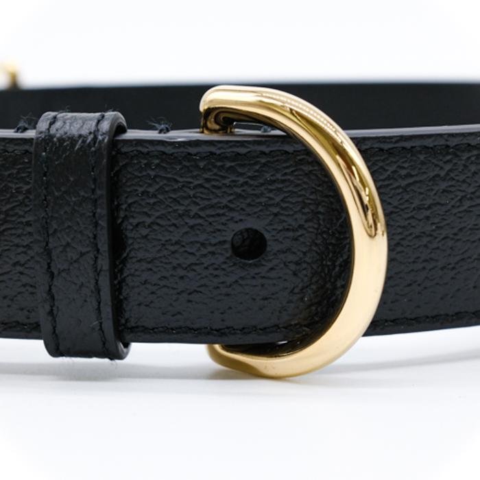 【お値引き】【未使用品】 GUCCI グッチ インターロッキングG エクストララージ ペット 愛犬 首輪 ＃XL レザー ブラック 黒 695256 箱付 |  | 04