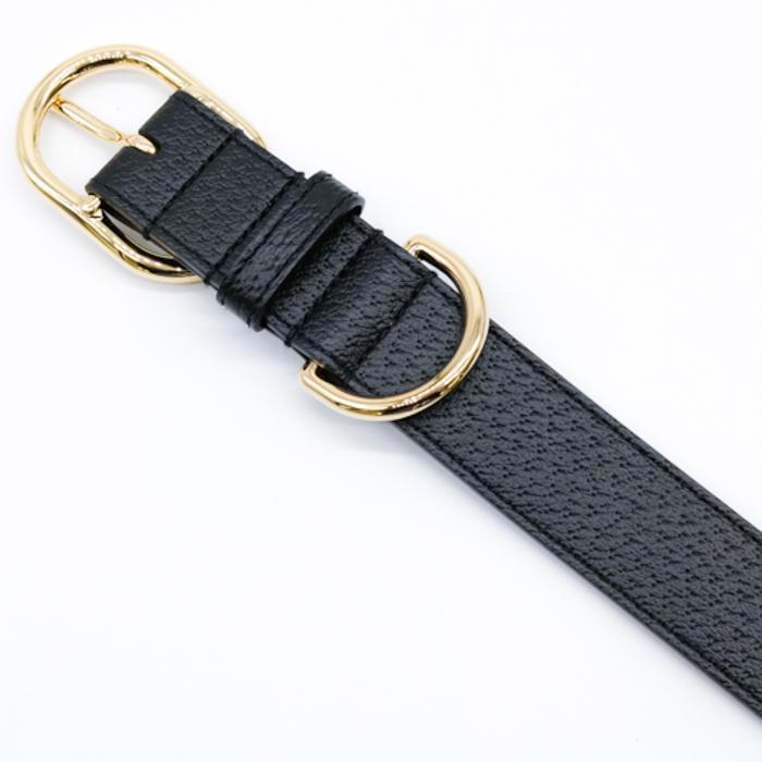 【お値引き】【未使用品】 GUCCI グッチ インターロッキングG エクストララージ ペット 愛犬 首輪 ＃XL レザー ブラック 黒 695256 箱付 |  | 08