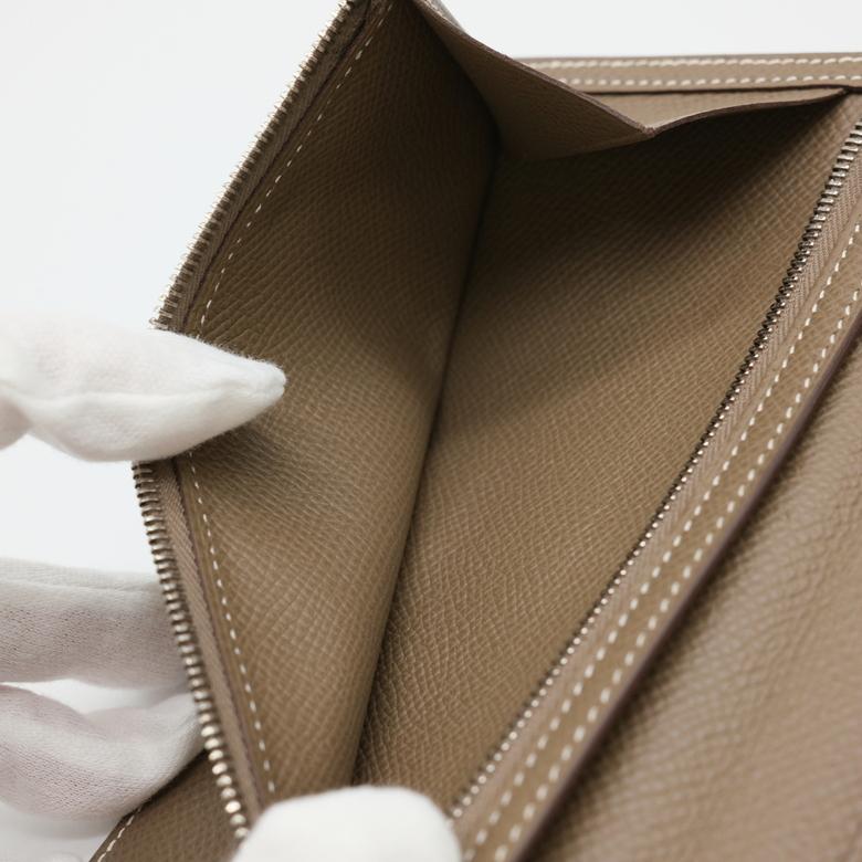 【お値引き】【美品】HERMES エルメス ベアン ベアンスフレ 長財布 ウォレット ヴォーエプソン レザー エトゥープ #D |  | 10