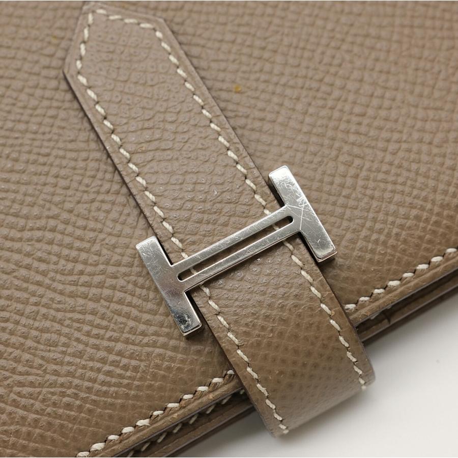 【お値引き】【美品】HERMES エルメス ベアン ベアンスフレ 長財布 ウォレット ヴォーエプソン レザー エトゥープ #D |  | 01