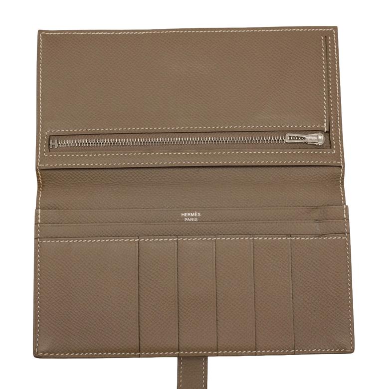 【お値引き】【美品】HERMES エルメス ベアン ベアンスフレ 長財布 ウォレット ヴォーエプソン レザー エトゥープ #D | Bearn | 07