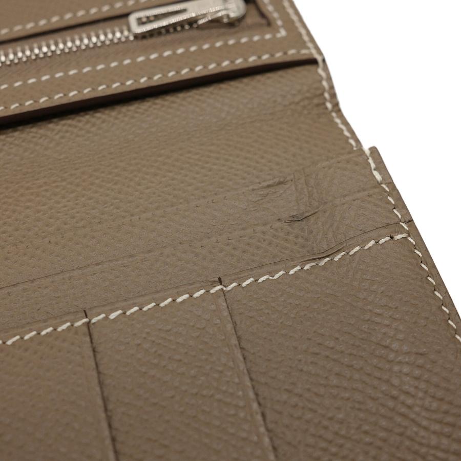 【お値引き】【美品】HERMES エルメス ベアン ベアンスフレ 長財布 ウォレット ヴォーエプソン レザー エトゥープ #D | Bearn | 09