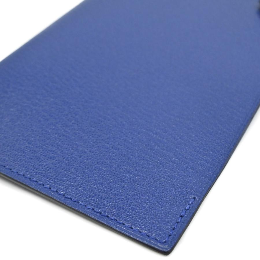 【お値引き】【未使用品】HERMES エルメス タルマック PM パスポートケース シェーブル レザー ブルー 青 ♯W |  | 05