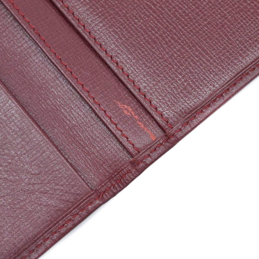 【お値引き】【美品】Cartier カルティエ マストライン 札入れ 長財布 財布 小銭入れなし ボルドー レッド レザー |  | 08