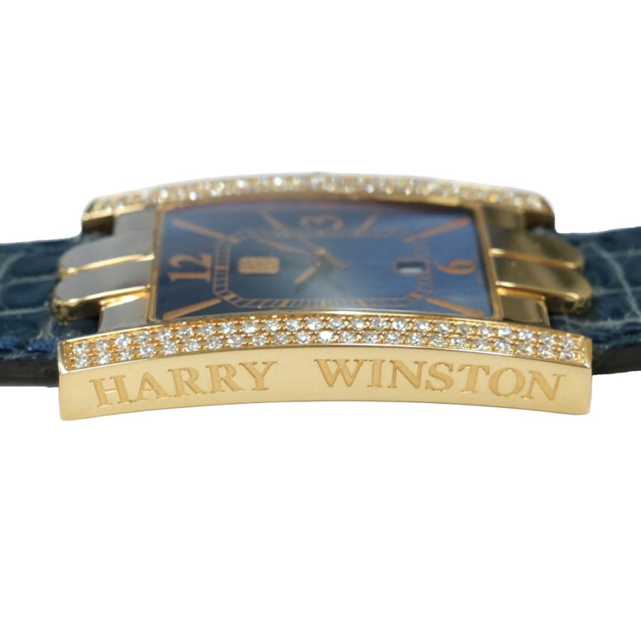 【お値引き】HARRY WINSTON ハリーウィンストン アベニュー 2D 腕時計 クォーツ メンズ ボーイズ ゴールド K18 純正ダイヤモンド |  | 01