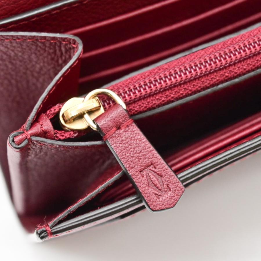 【お値引き】【美品】Cartier カルティエ C ドゥ カルティエ 財布 コンパクト ウォレット 二つ折り レザー ボルドー レッド 赤 L3001502 |  | 10